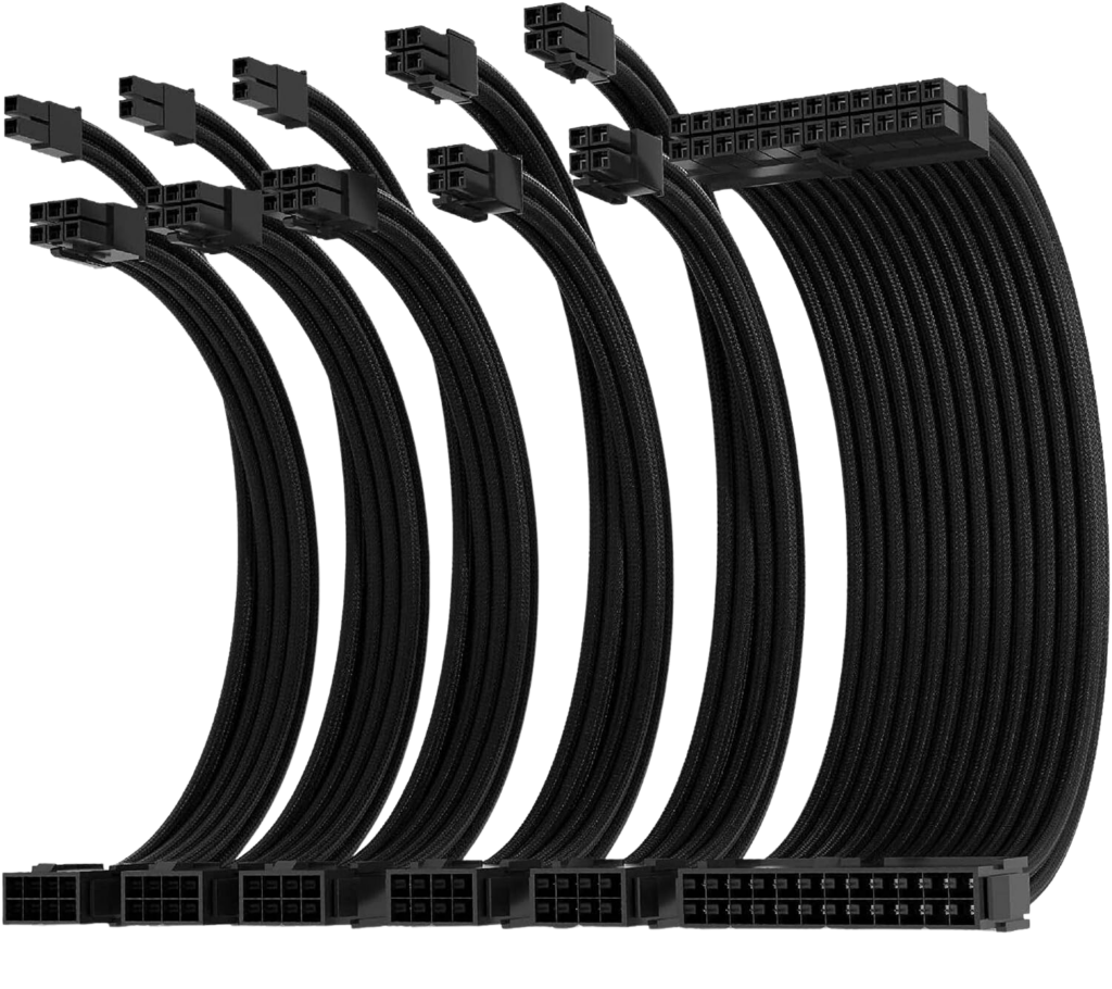 asiahorse-6kit-czarne-16AWG przedłużacze