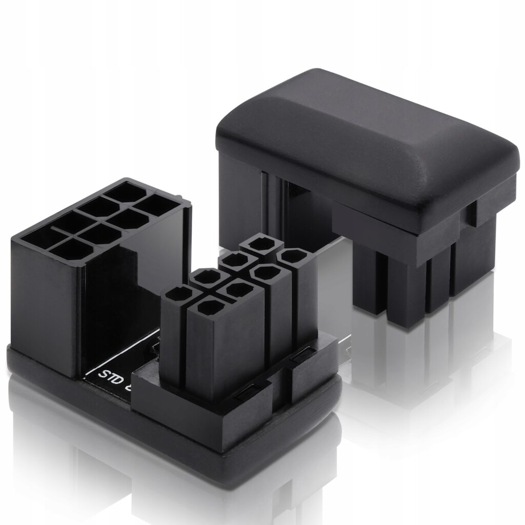 Adapter złączka do karty graficznej GPU 8 PIN STD 180 Stopni Czarna VGA PCIe Ezdiy-Fab