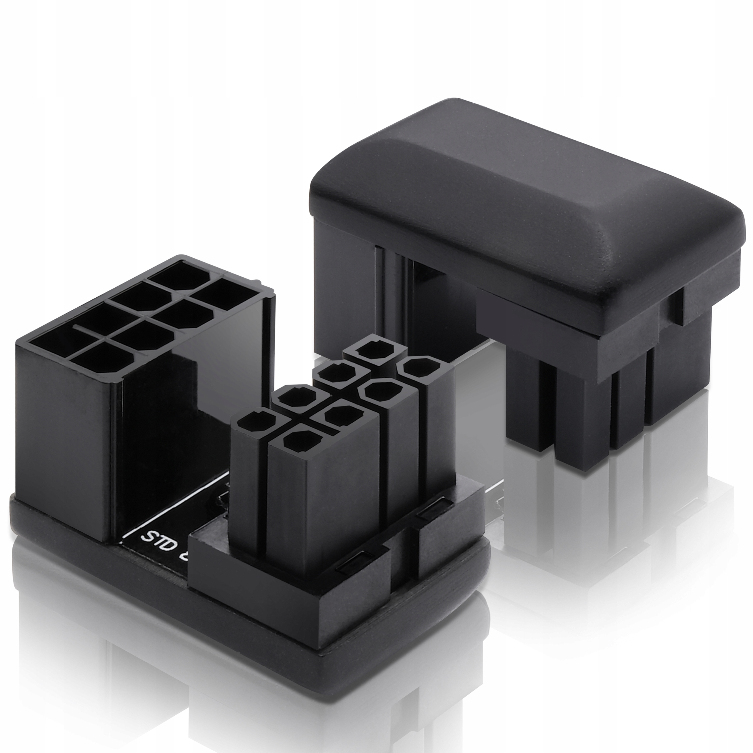 Adapter złączka do karty graficznej GPU 8 PIN STD 180 Stopni Czarna VGA PCIe Ezdiy-Fab