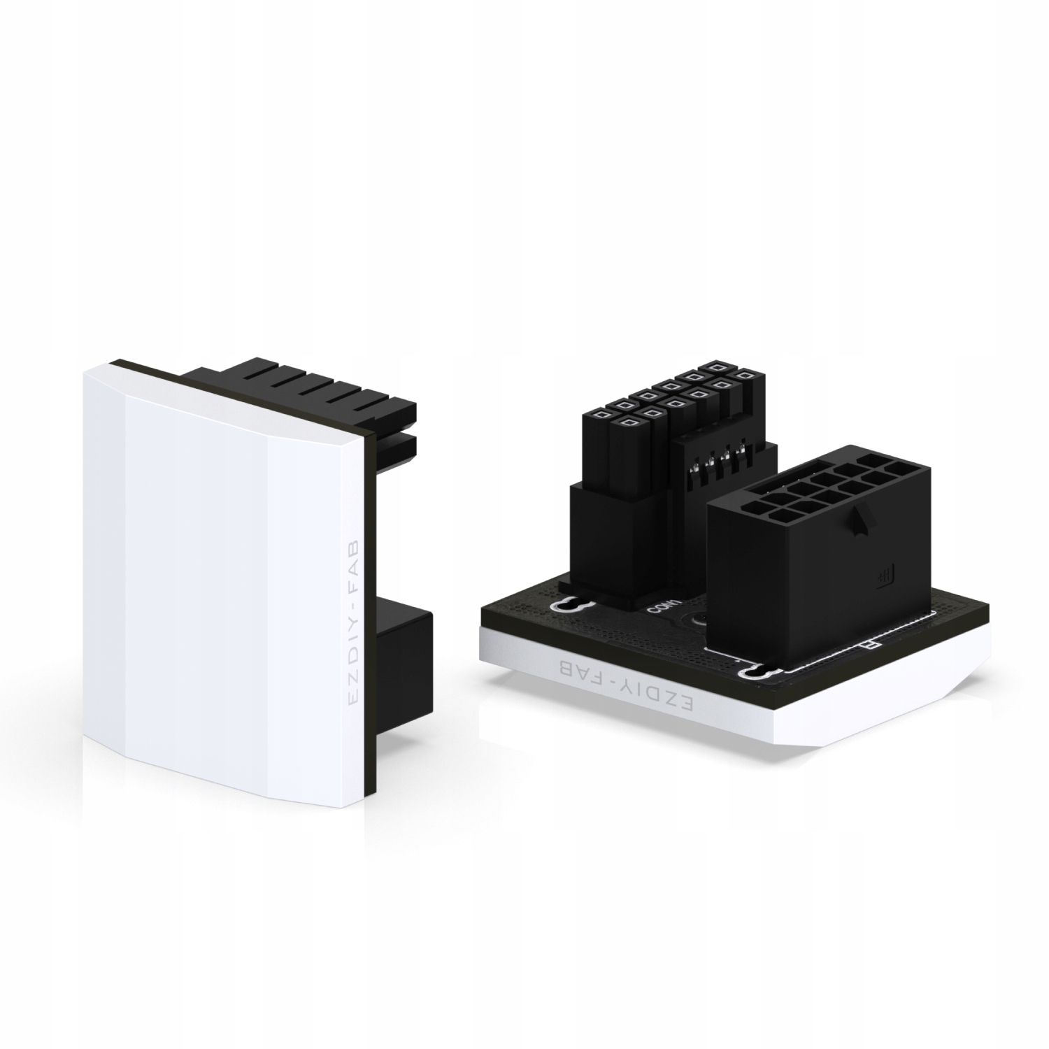 Adapter złączka do karty graficznej GPU 12VHPWR 12+4 PIN RVS 180 Stopni Biała VGA PCIe 600W Ezdiy-Fab