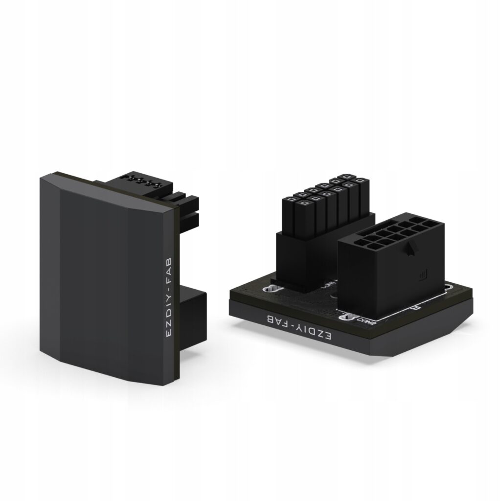 Adapter złączka do karty graficznej GPU 12VHPWR 12+4 PIN STD 180 Stopni Czarna VGA PCIe 600W Ezdiy-Fab