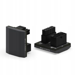 Adapter złączka do karty graficznej GPU 12VHPWR 12+4 PIN STD 180 Stopni Czarna VGA PCIe 600W Ezdiy-Fab