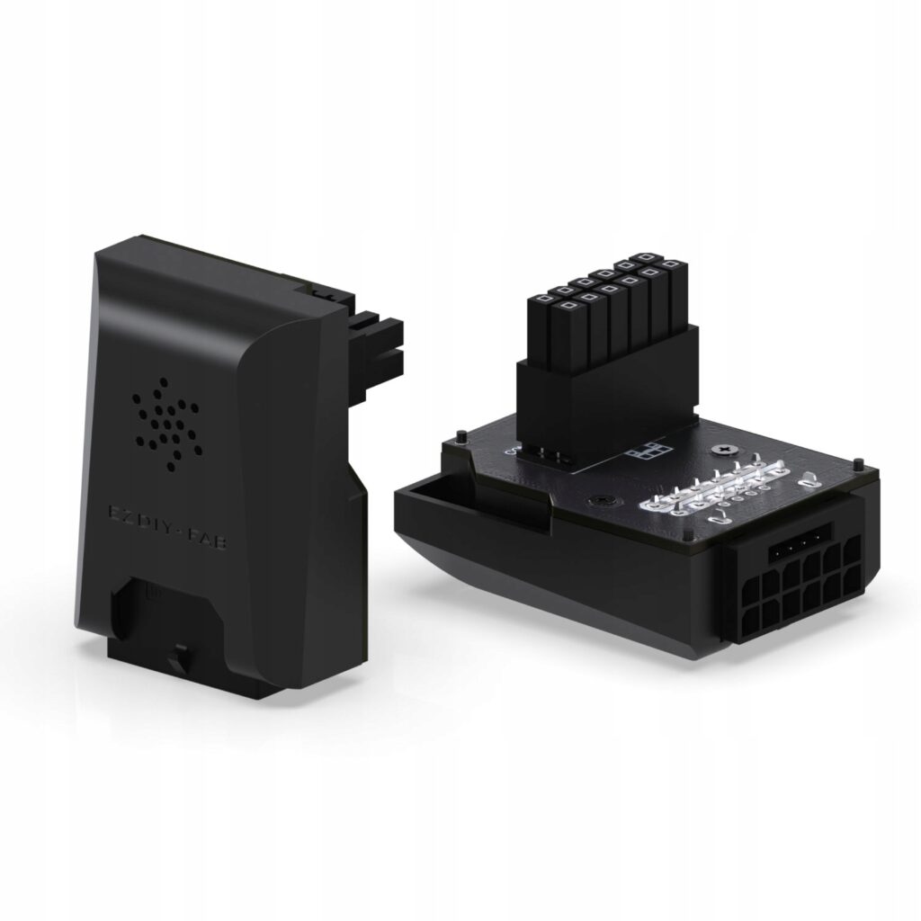 Adapter złączka do karty graficznej GPU 12VHPWR 12+4 PIN RVS 90 Stopni Czarna VGA PCIe Ezdiy-Fab