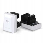 Adapter złączka do karty graficznej GPU 12VHPWR 12+4 PIN RVS 180 Stopni Biała VGA PCIe Ezdiy-Fab