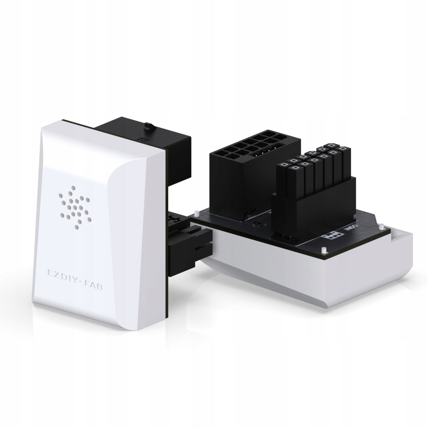 Adapter złączka do karty graficznej GPU 12VHPWR 12+4 PIN RVS 180 Stopni Biała VGA PCIe Ezdiy-Fab