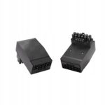Adapter złączka do karty graficznej GPU 12VHPWR 12+4 PIN TYP B 90 Stopni Czarna VGA PCIe QingSea