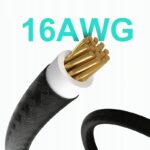 Adapter przejściówka Przedłużacz 3*8 PIN 6+2 PIN czarny 12VHPWR 600W 16 AWG QingSea przewód