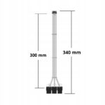 Adapter przejściówka Przedłużacz 3*8 PIN 6+2 PIN Biały 12VHPWR 600W 16 AWG QingSea wymiary