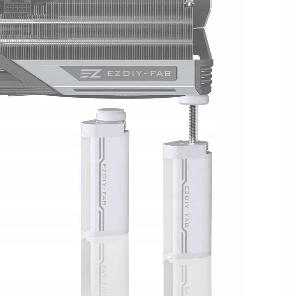 Podpórka Uchwyt Wspornik pod karte graficzną wolnostojący biały GPU EZDIY-FAB