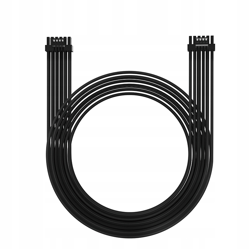 Kabel przewód 12VHPWR 70 cm do zasilacza 12+4 Pin Czarny 600W 16 AWG QingSea