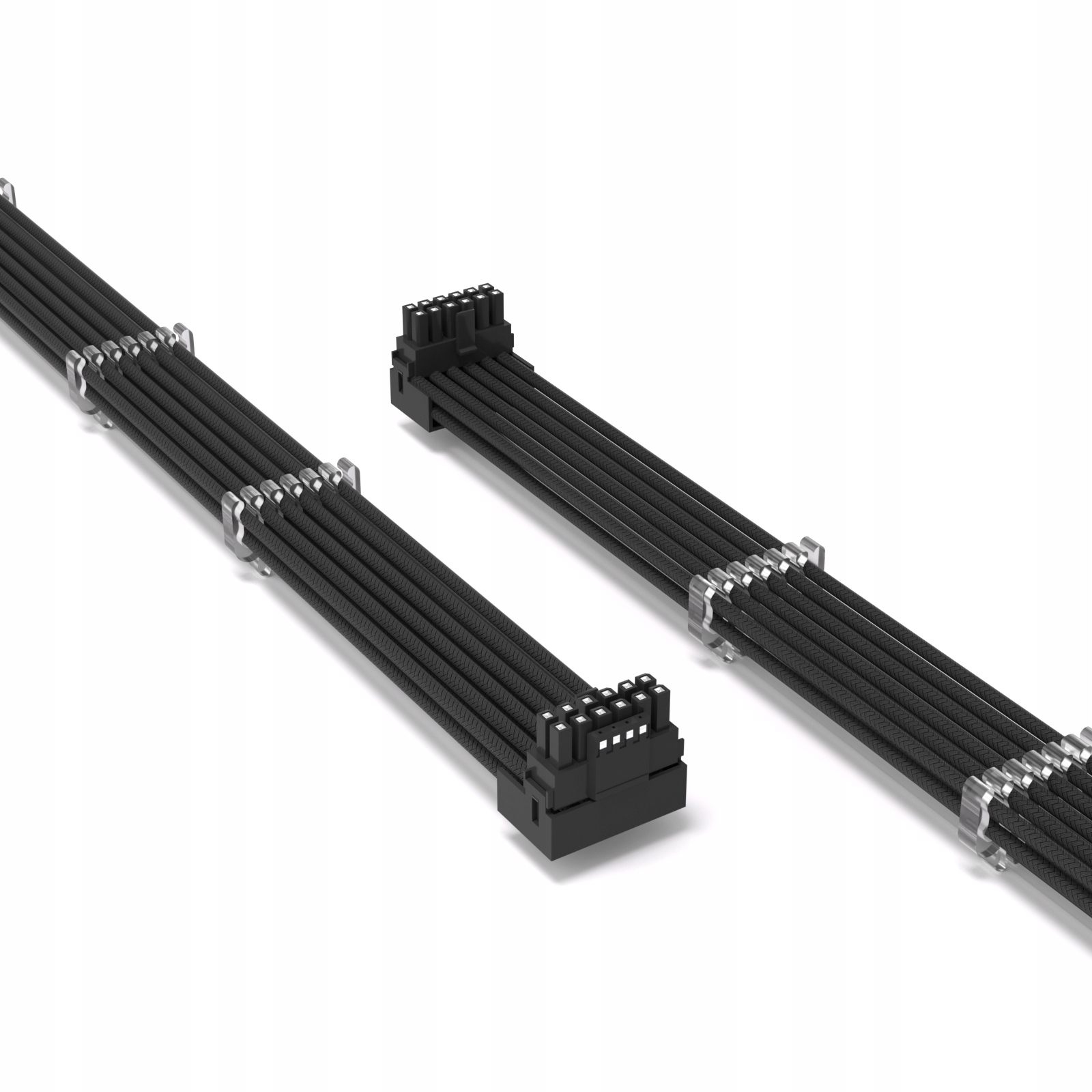 Przedłużacz przewód kątowy 90 stopni 12VHPWR TYP A 12+4 Pin 16 AWG Czarny QingSea