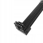Przedłużacz przewód kątowy 90 stopni 12VHPWR TYP B 12+4 Pin 16 AWG Czarny QingSea