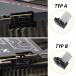 Przedłużacz przewód kątowy 90 stopni 12VHPWR TYP A 12+4 Pin 16 AWG Biały QingSea