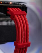 Przedłużacz 8 PIN (6+2) w oplocie AsiaHorse 18 AWG do karty graficznej czerwony GPU