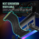 Uchwyt do karty graficznej ARGB Regulowany Vertical GPU EZDIY-FAB Taśma Riser PCIE 4.0 Riser