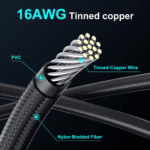 Adapter przejściówka Przedłużacz 2*8 PIN 12VHPWR 400W 16 AWG QingSea