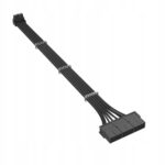 Adapter przejściówka kątowa 90 stopni 8 Pin 12VHPWR TYP B 16 AWG Czarna QingSea