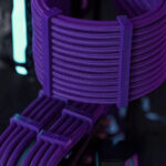 Zestaw przedłużaczy kabli do zasilacza ATX 4 KIT Fioletowe 18 AWG AsiaHorse Sleeved - obrazek 4