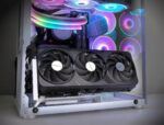 Uchwyt do karty graficznej Vertical Regulowany EZDIY-FAB Riser Taśma Biały PCIE 4.0 GPU - obrazek 2