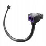 Przedłużacz do zasilacza 8 pin do płyty głównej CPU Asiahorse czarny ARGB - obrazek 3