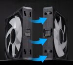 Zestaw 3 wentylatorów 120mm PWM Asiahorse DAWN Pro ARGB Daisy chain Czarne - obrazek 5