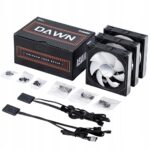 Zestaw 3 wentylatorów 120mm PWM Asiahorse DAWN Pro ARGB Daisy chain Czarne - obrazek 13