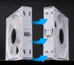 Zestaw 3 wentylatorów 120mm PWM Asiahorse DAWN Pro ARGB Daisy chain Białe - obrazek 5