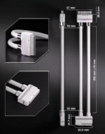 Przewód przedłużacz do zasilacza 24 Pin EZDIY-FAB Unifas ARGB 30 cm biały - obrazek 5