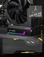 EZDIY-FAB Shield ARGB pionowy uchwyt do karty graficznej GPU Taśma PCIE 5.0