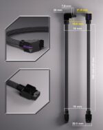 Przewód przedłużacz do GPU 8 Pin STD EZDIY-FAB Unifas ARGB 30 cm czarny - obrazek 5