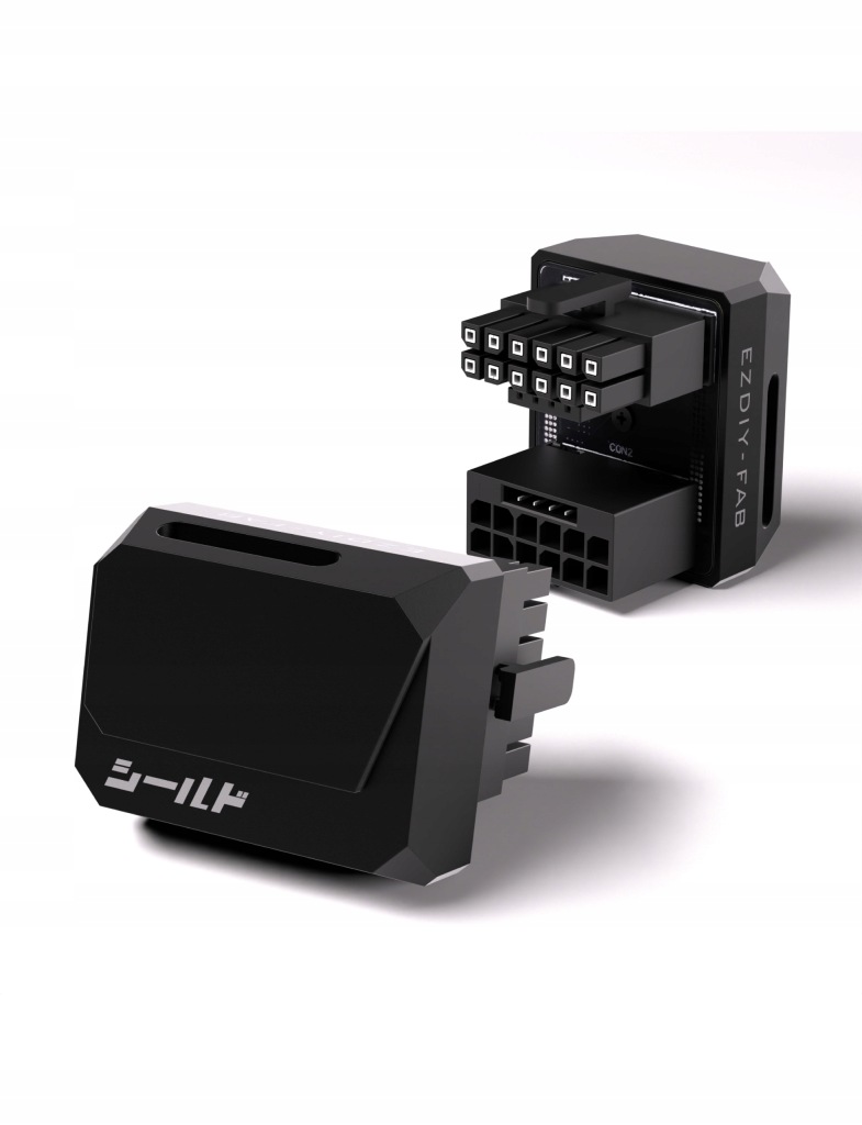 Adapter Wtyczka 12V-2×6 kątowa złącze PCIE 5.1 180 stopni EZDIY-FAB RVS 600