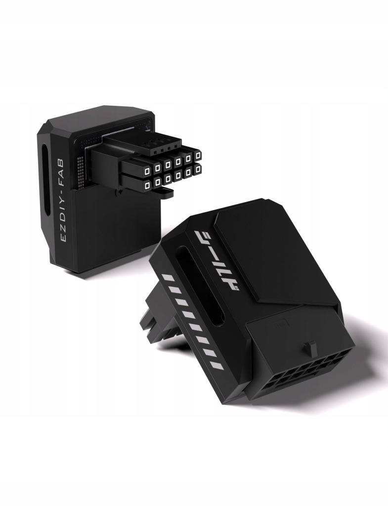 Adapter Wtyczka 12V-2×6 kątowa złącze PCIE 5.1 90 stopni EZDIY-FAB RVS 600